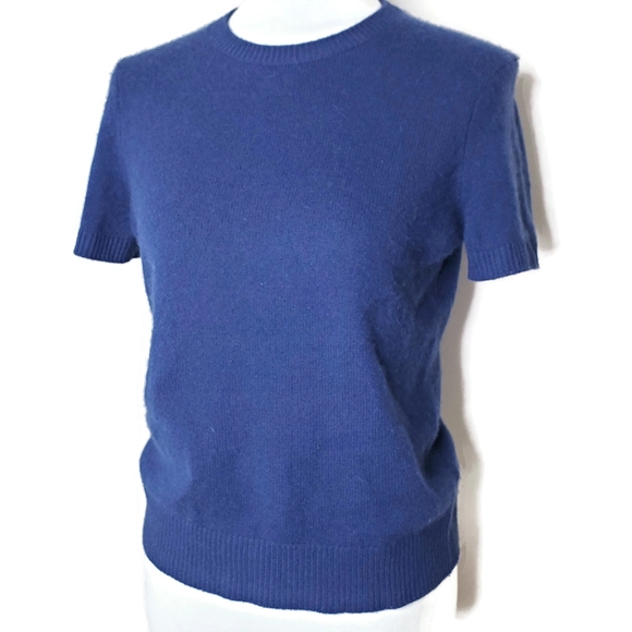 Theory Sweaters - Theory Cashmere Medium Sweater Navy Sapphire Crew